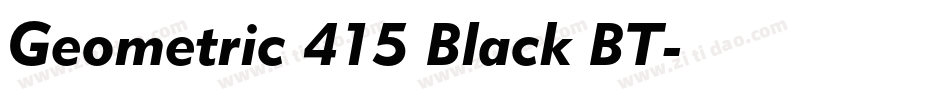 Geometric 415 Black BT字体转换